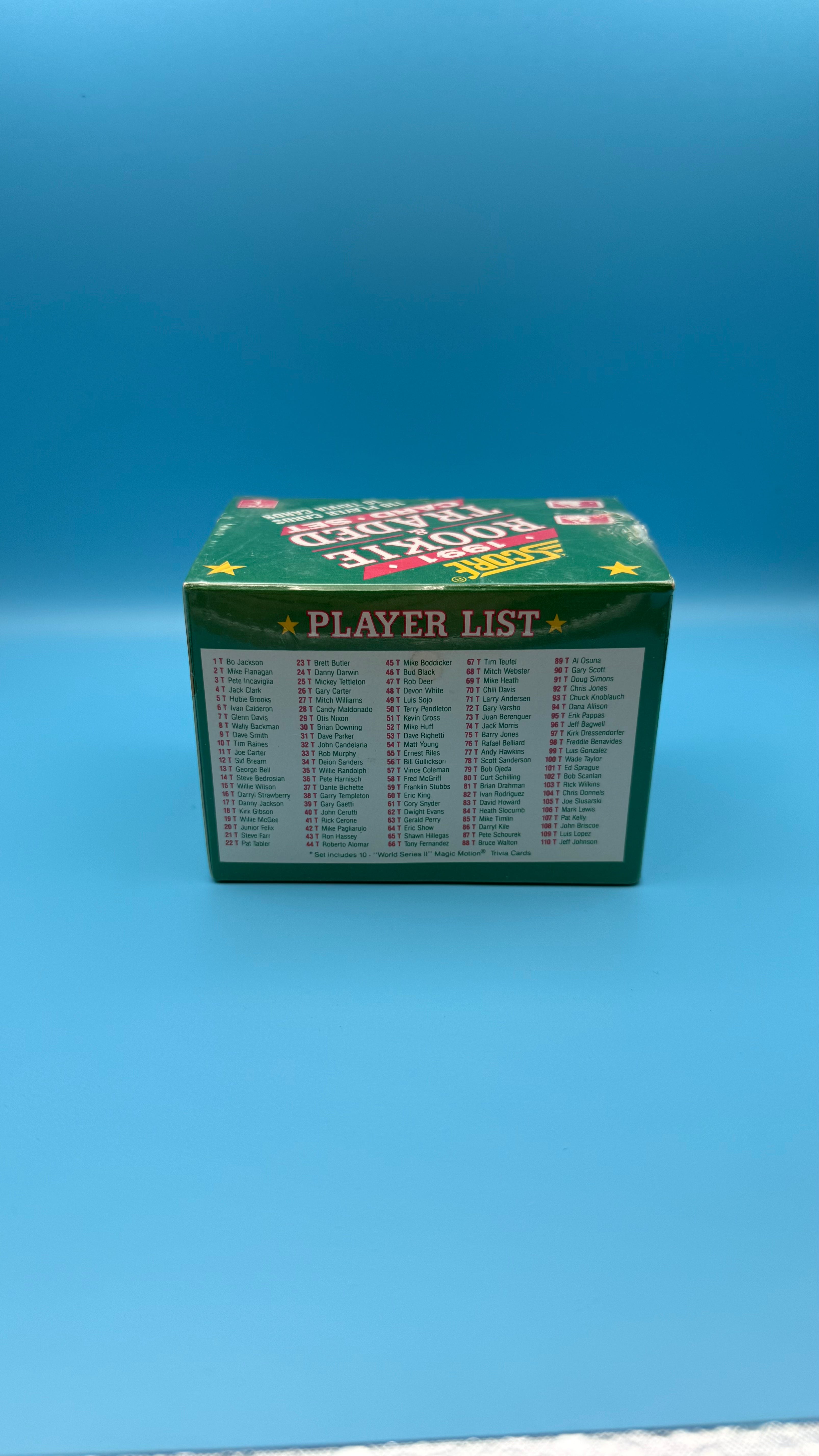 1991 Score MLB Rookie & Traded Factory Sealed Set – 110 Player Cards & 10 Magic Motion Cards